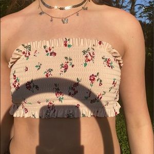 Pink , Tube top Bathing suit